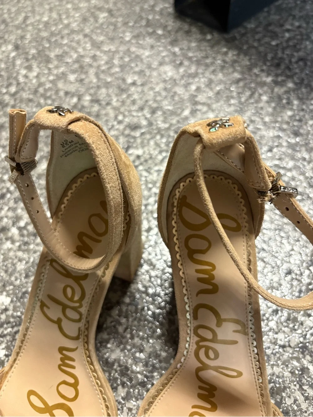 SAM EDELMAN Tan Suede Heels
